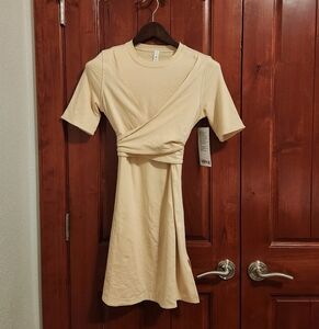 Lululemon Cotton Wrap-Front T-Shirt Dress